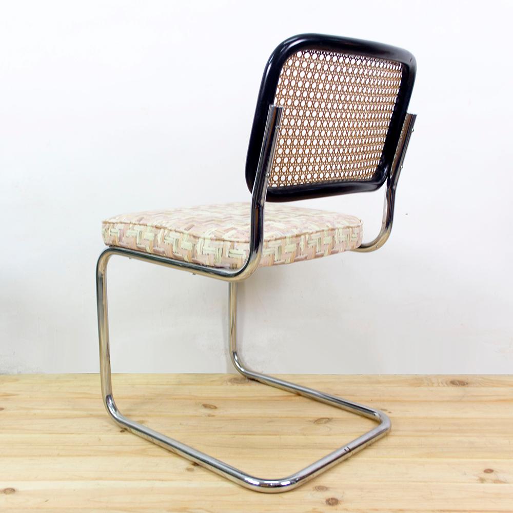 Metal 1950s Upholstered Marcel Breuer's B32 Cesca Cantilever Chair