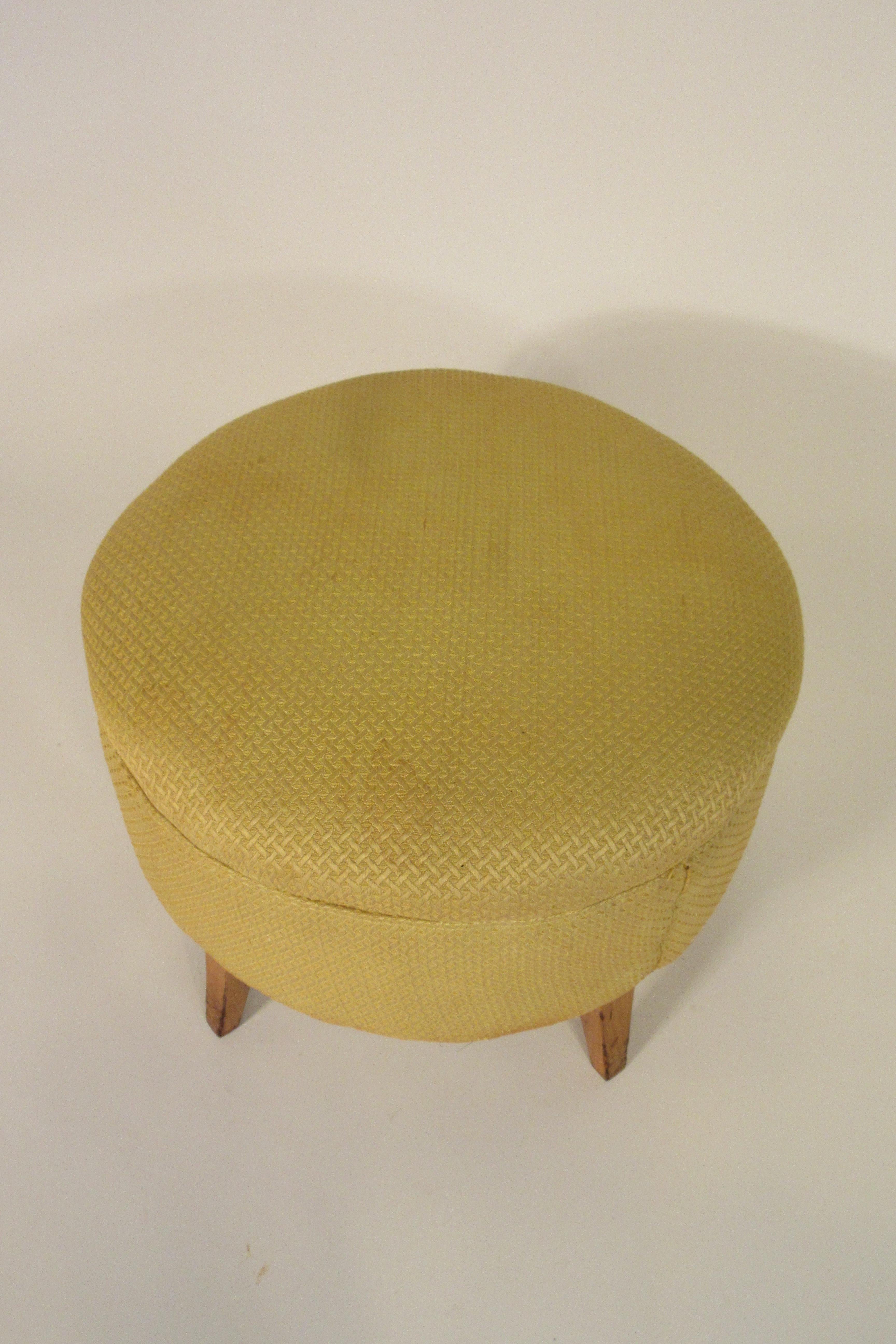 Mid-20th Century 1950s Upholstered Ottoman For Sale