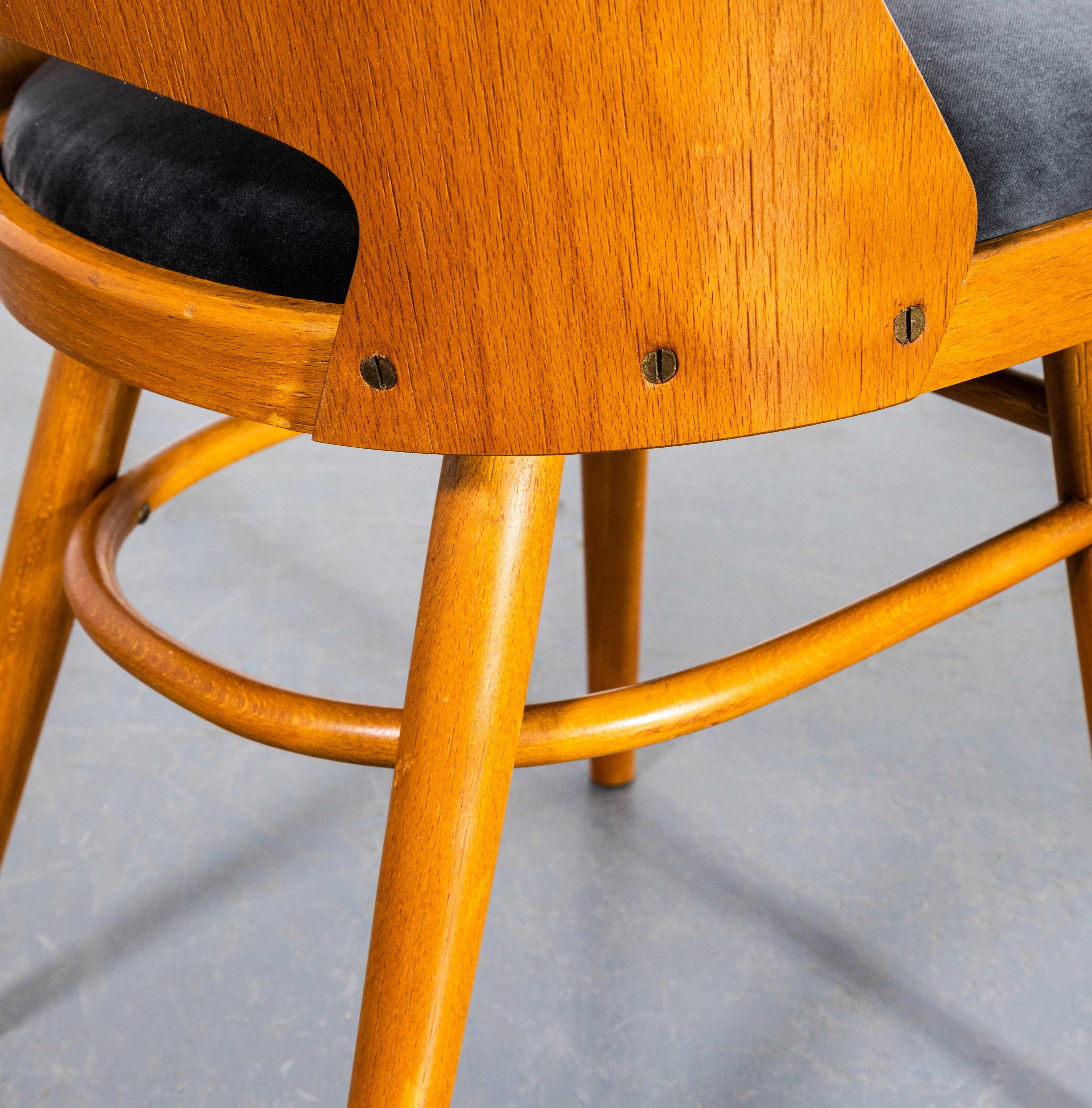 1950's Upholstered Ton Dining Chairs By Radomir Hoffman - Good Quantity Availabl 5