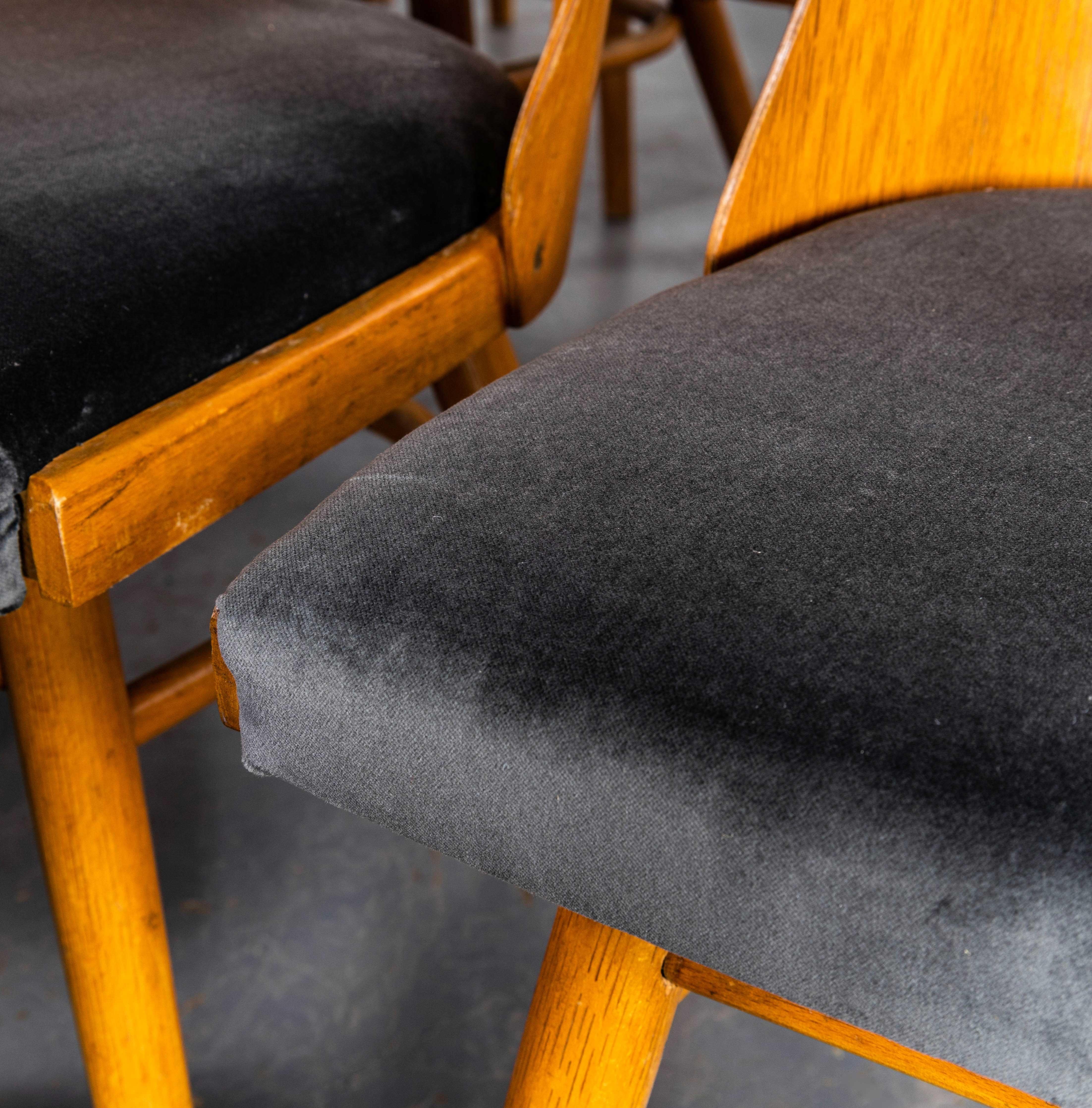 Mid-20th Century 1950's Upholstered Ton Dining Chairs By Radomir Hoffman - Good Quantity Availabl