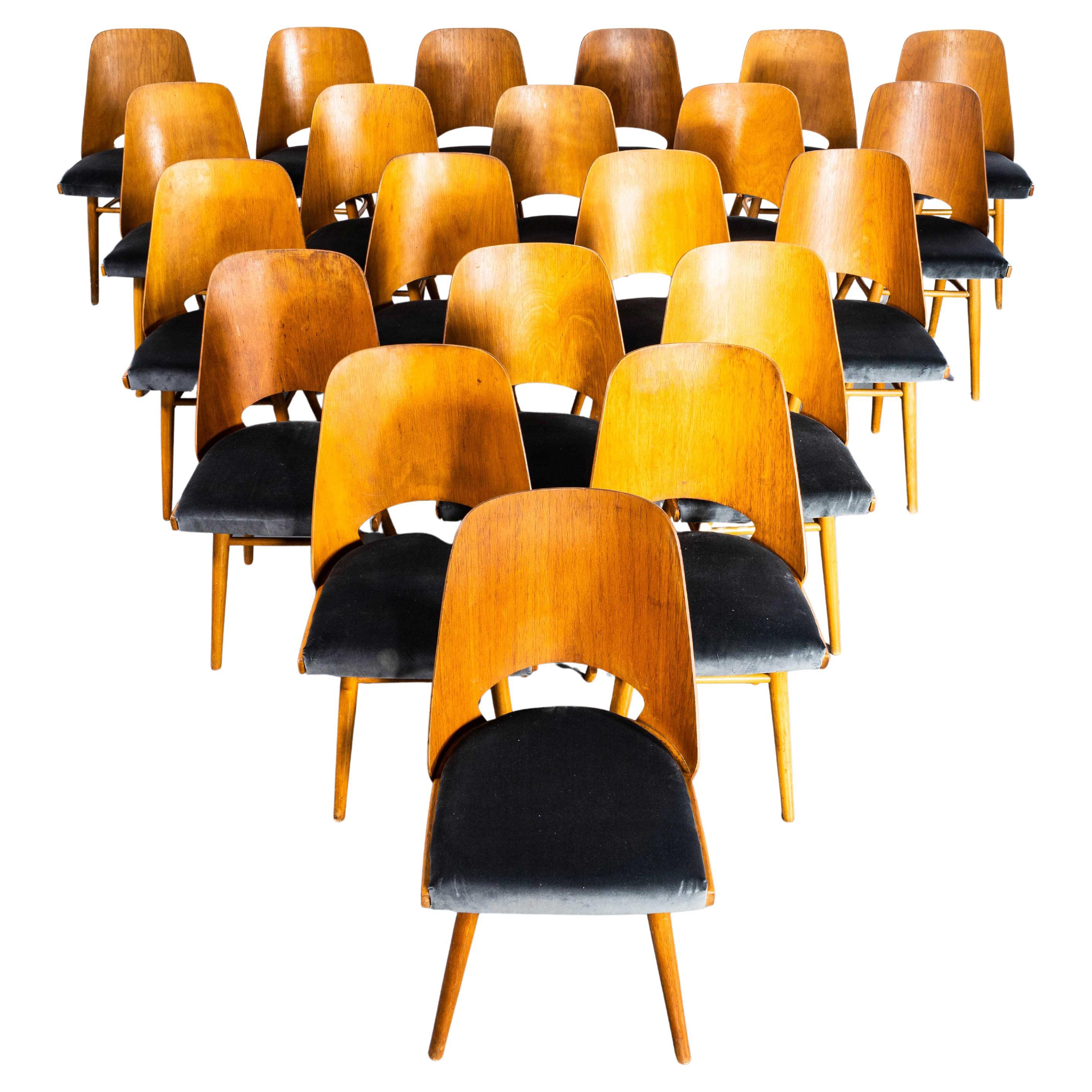 1950's Upholstered Ton Dining Chairs By Radomir Hoffman - Good Quantity Availabl