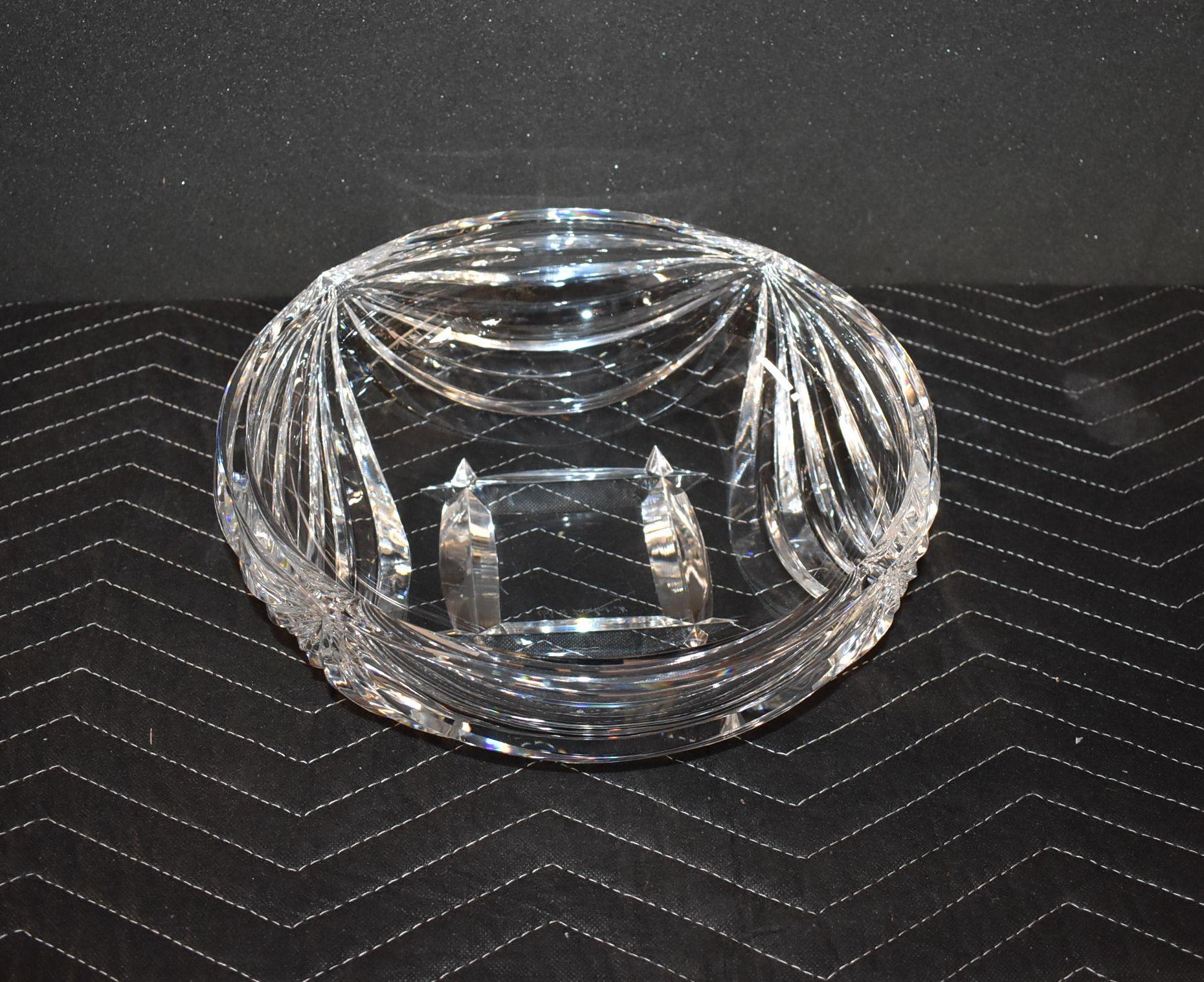 Mid-Century Modern bol central en cristal clair Val Saint Lambert des années 1950 en vente