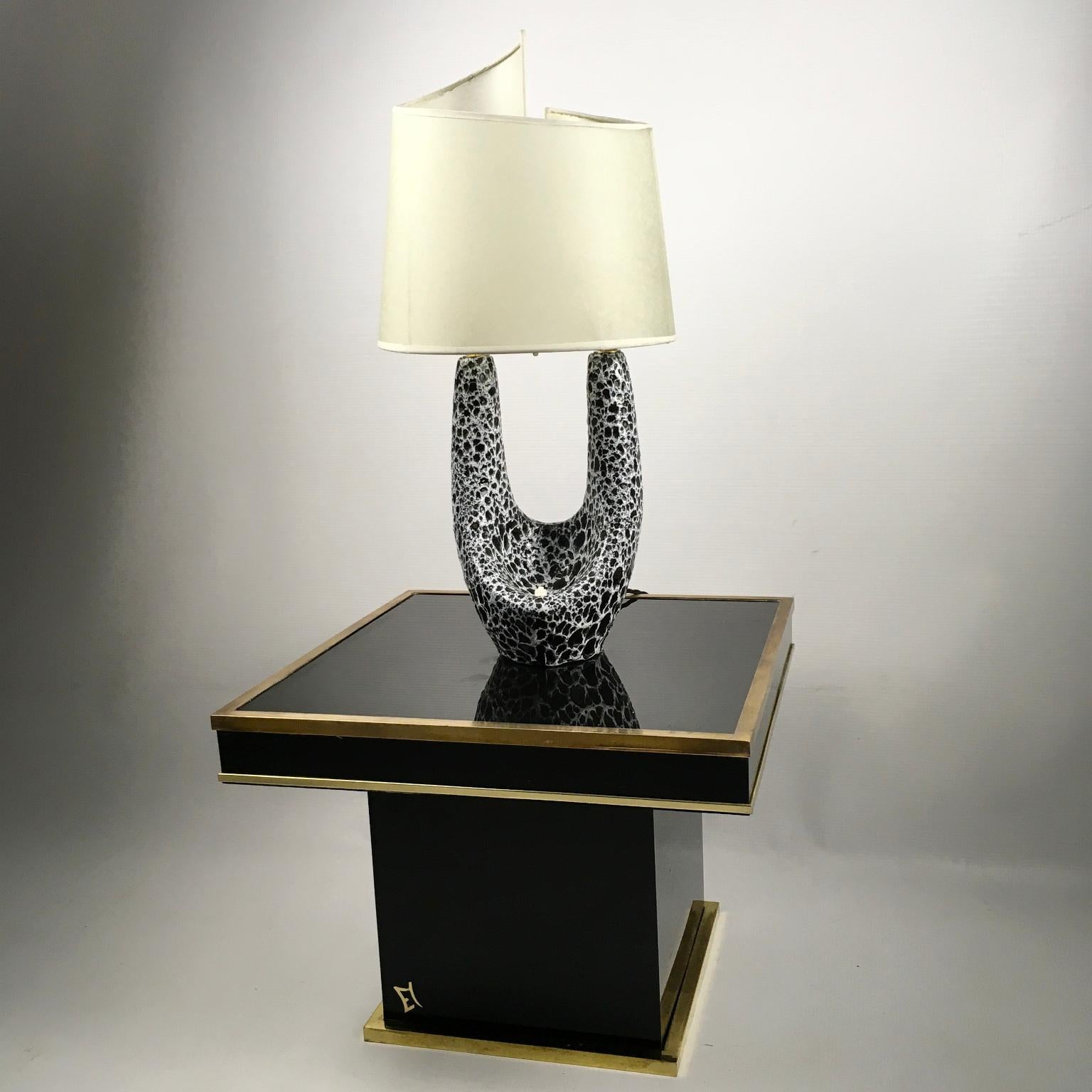 Vallauris-Tischlampe aus Keramik von Le Vaucour, 1950er Jahre (Moderne der Mitte des Jahrhunderts) im Angebot