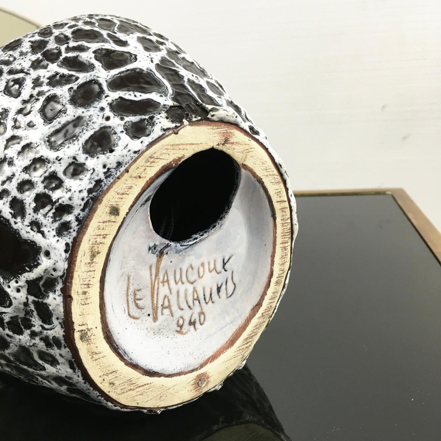 Vallauris-Tischlampe aus Keramik von Le Vaucour, 1950er Jahre (Französisch) im Angebot