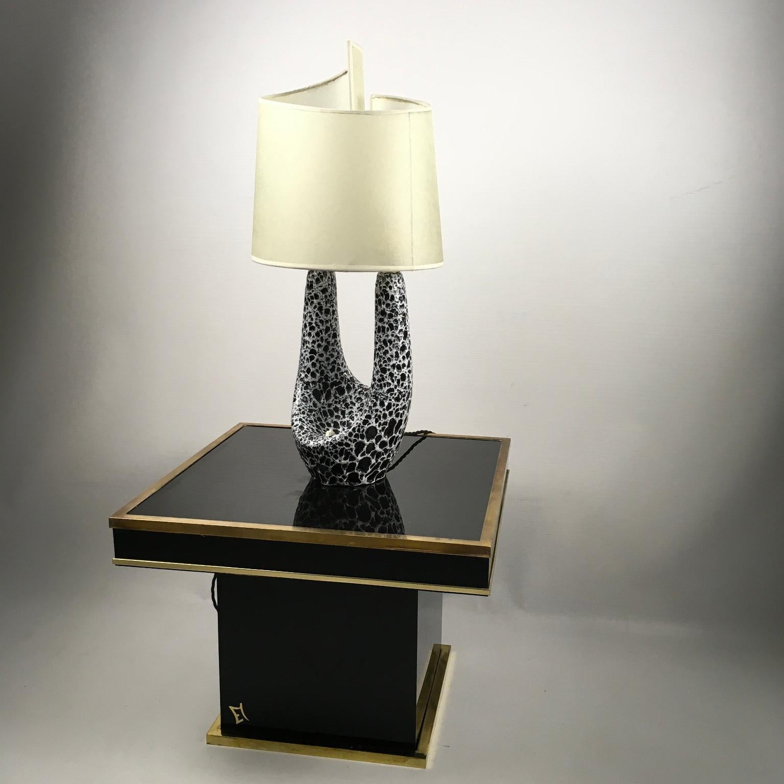 Vallauris-Tischlampe aus Keramik von Le Vaucour, 1950er Jahre im Zustand „Gut“ im Angebot in London, GB