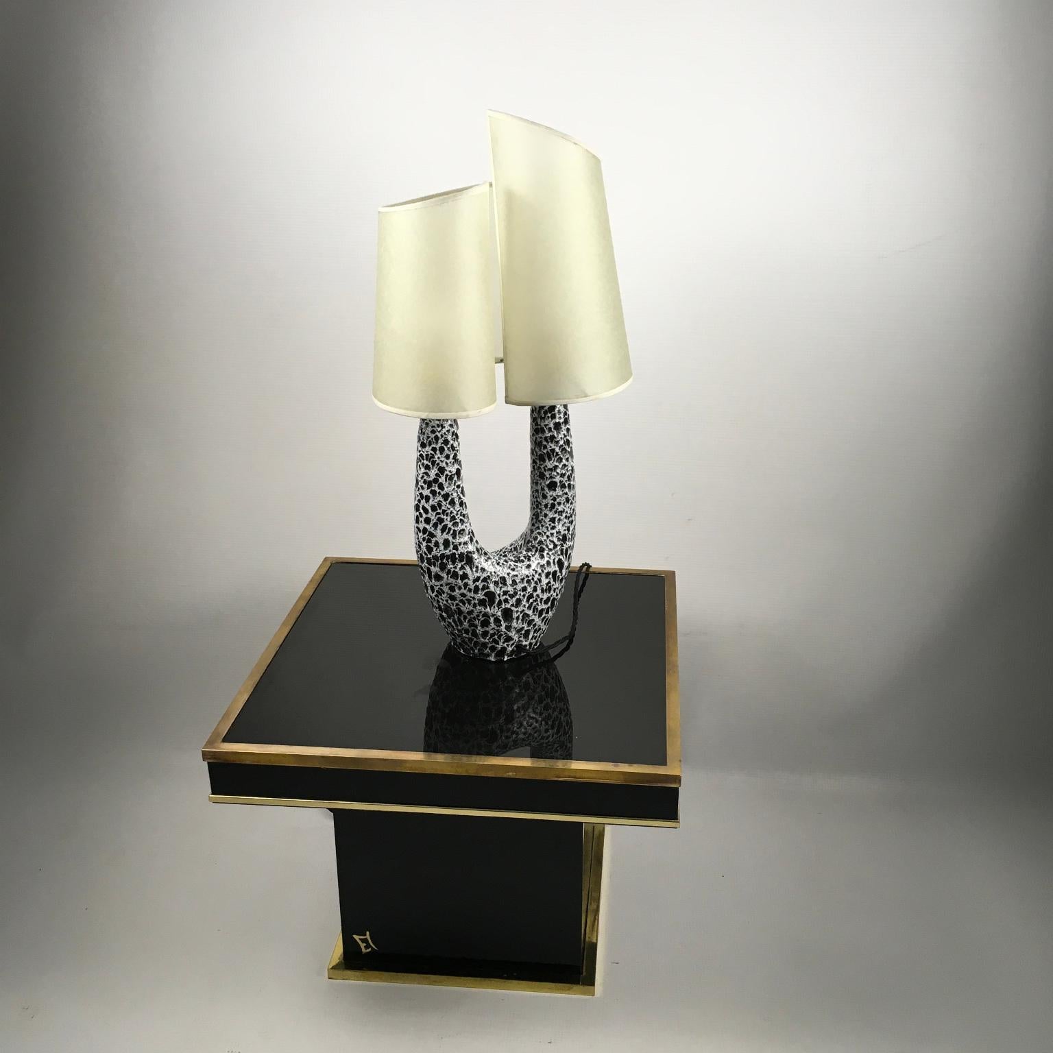 Vallauris-Tischlampe aus Keramik von Le Vaucour, 1950er Jahre (20. Jahrhundert) im Angebot