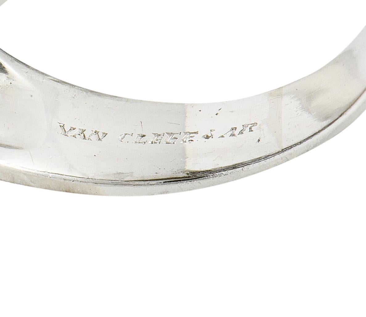 1950s Van Cleef & Arpels 6.59 Carat Diamond Sapphire Platinum Unisex Ring 6