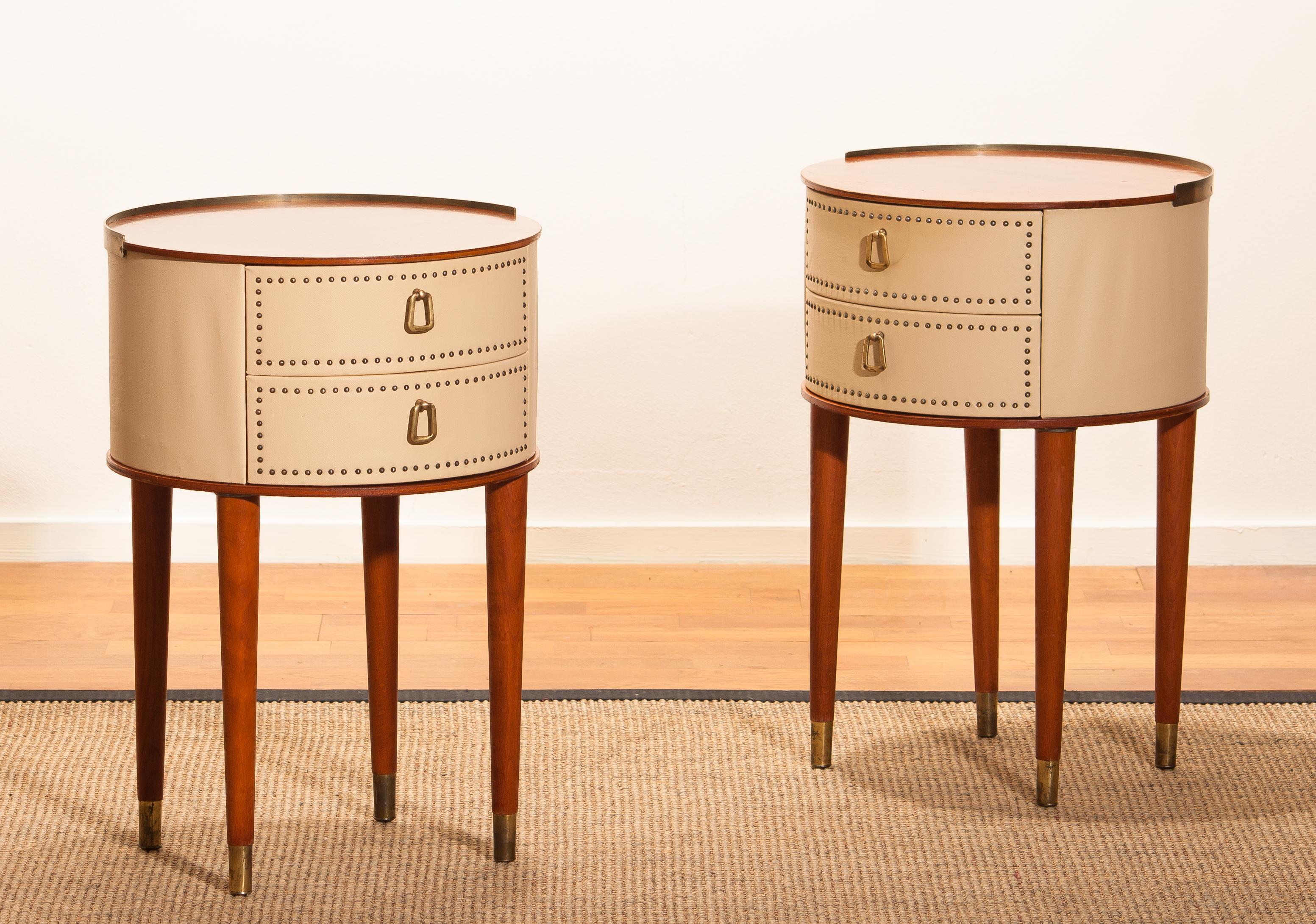 1950s Vanity Dressing Table and Two Bedside Tables in Mahogany by Tibro, Sweden 5