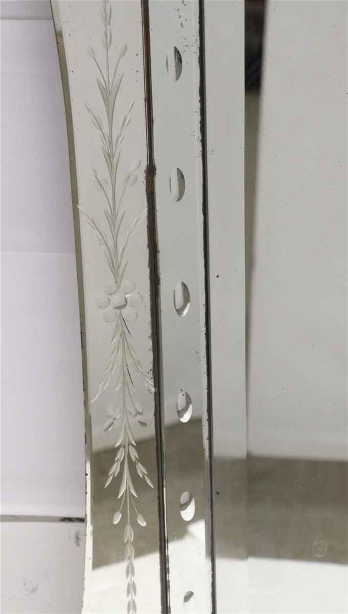 floral etched mirror
