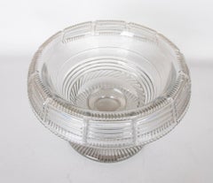 1950s Very Heavy Solid Glass Fruit Bowl