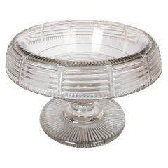 1950s Very Heavy Solid Glass Fruit Bowl