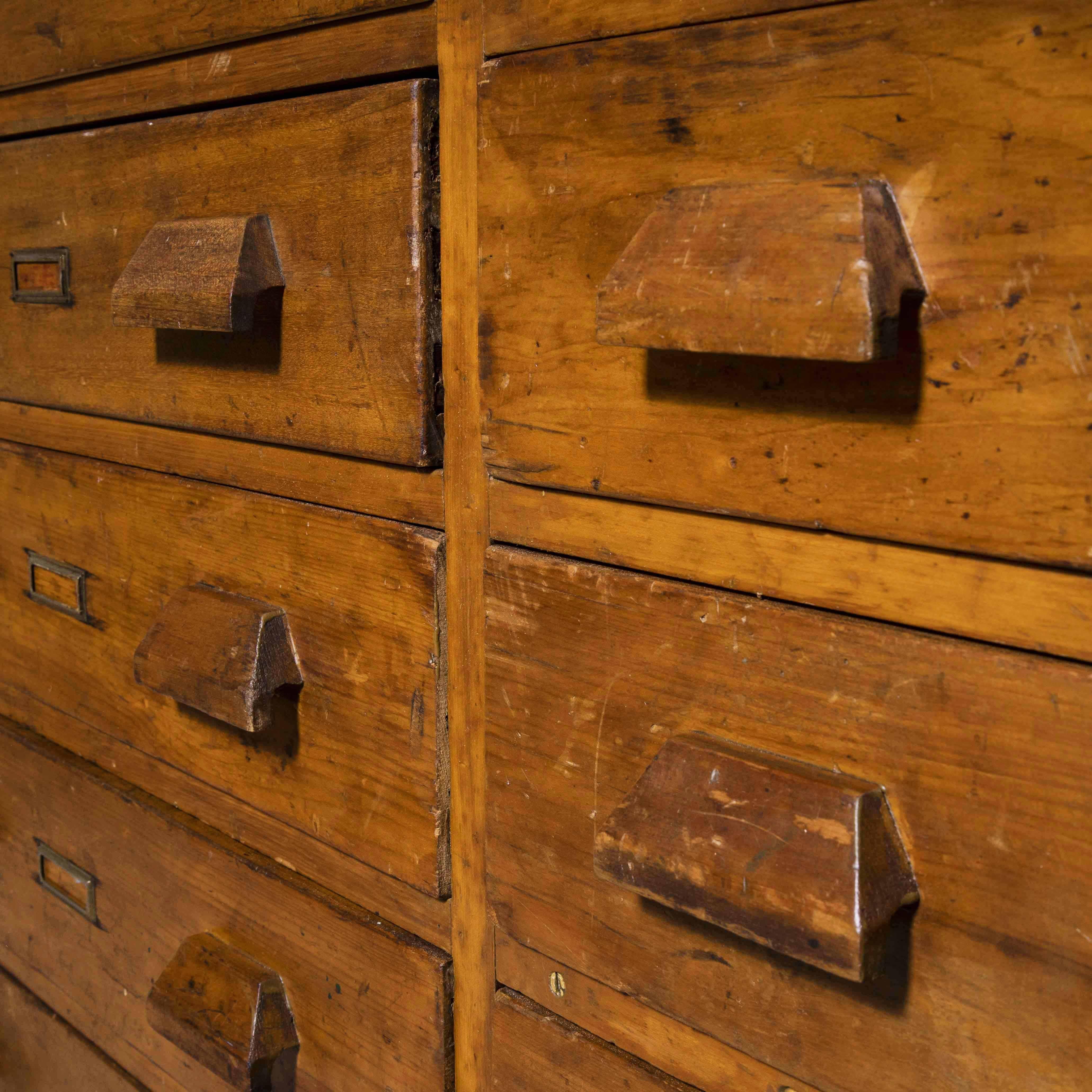 1950's Very Large Collectors  Chest Of Drawers - Fourteen Drawers In Good Condition For Sale In Hook, Hampshire