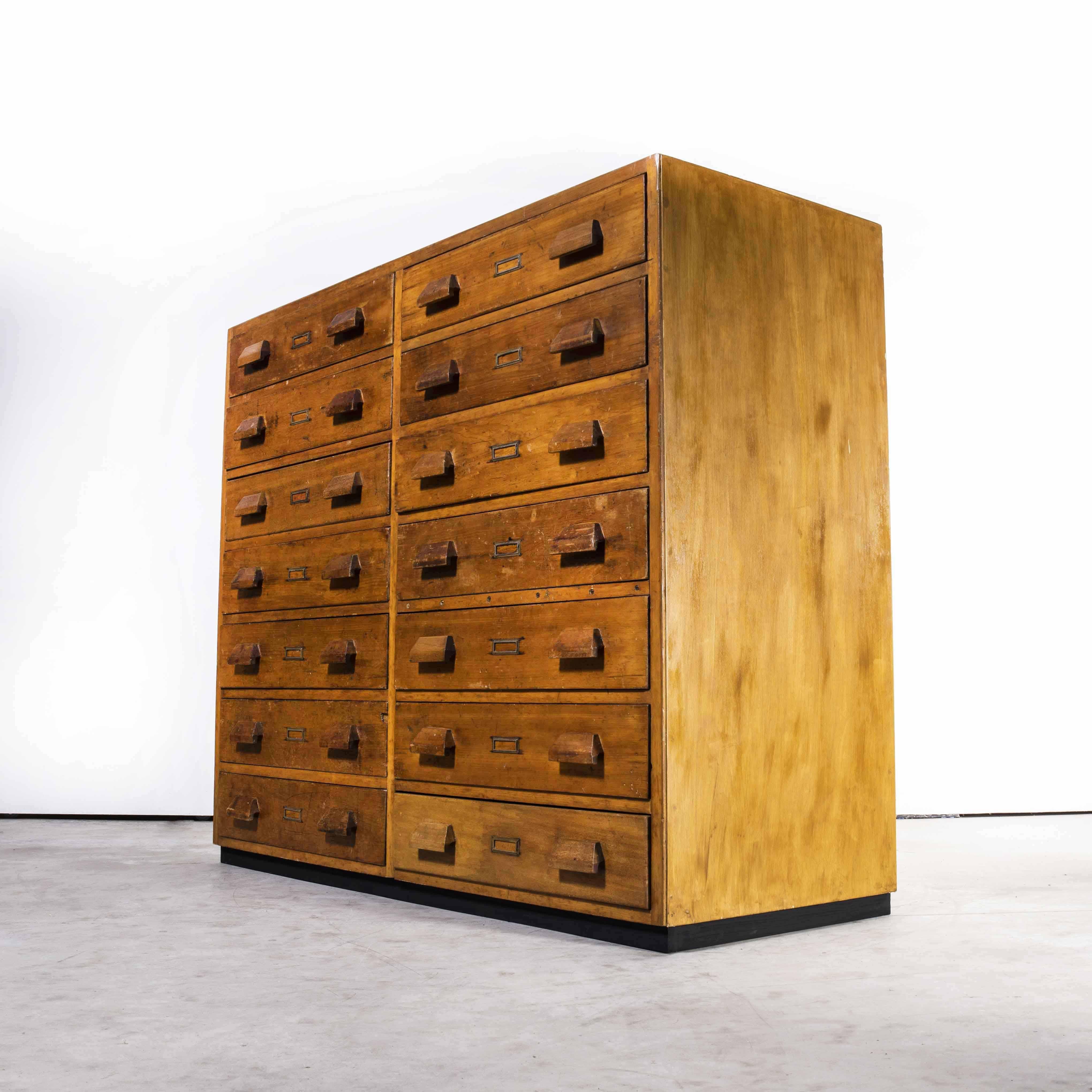 1950's Very Large Collectors  Chest Of Drawers - Fourteen Drawers For Sale 1