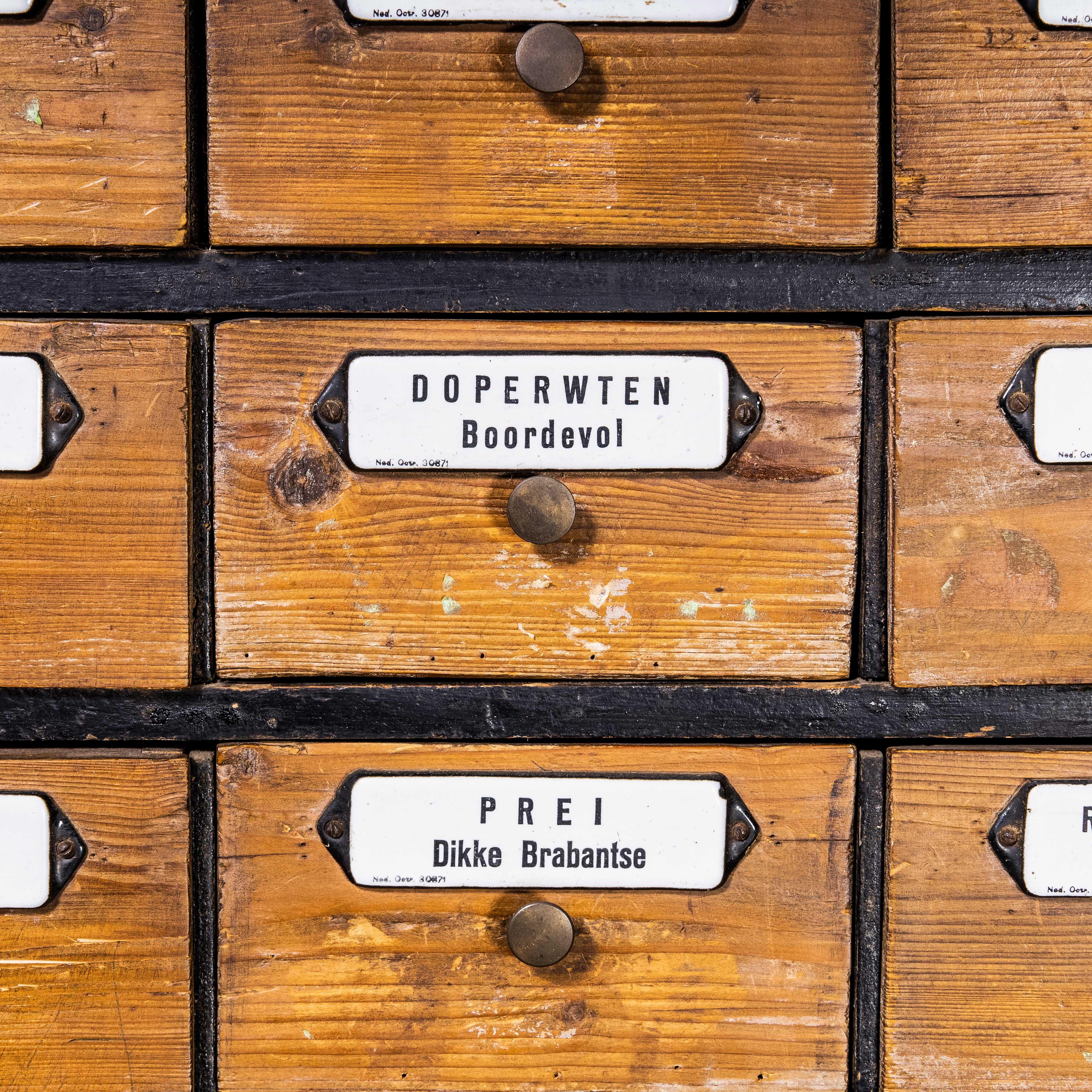 1950's Very Large Dutch Seed Bank Of Drawers, One Hundred Drawers '1673' For Sale 5