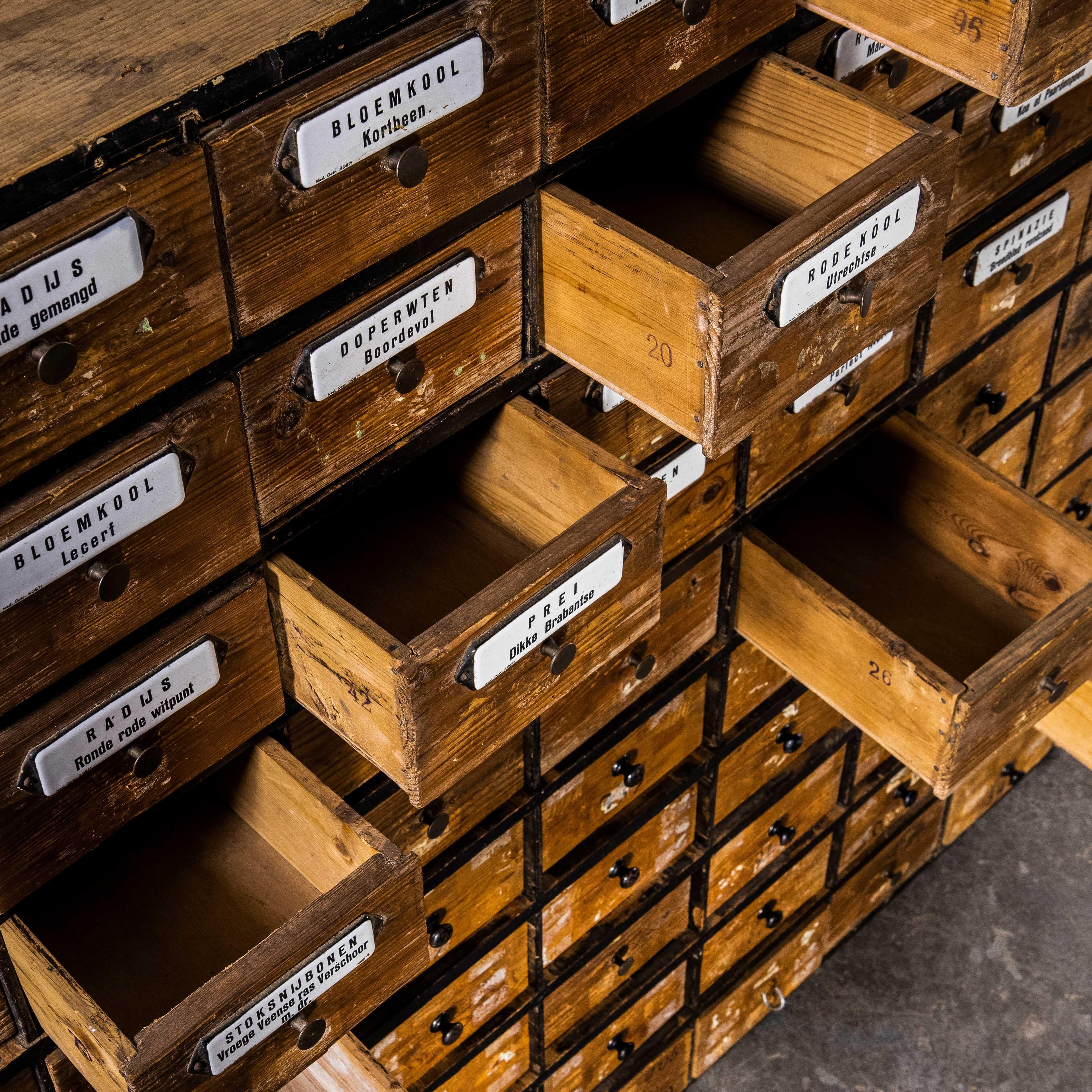 seed cabinet antique