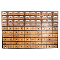 1950's Very Large Dutch Seed Cabinet, One Hundred Drawers '1672'