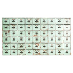1950's Very Large French Workshop Drawers - Fifty Four Drawers