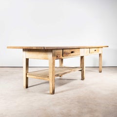 1950's Very Large Original French Scullery Prep Table