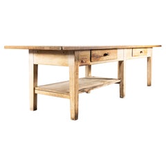 1950's Very Large Original French Scullery Prep Table
