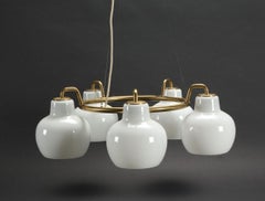 1950s Vilhelm Lauritzen Ring Chandelier by Louis Poulsen