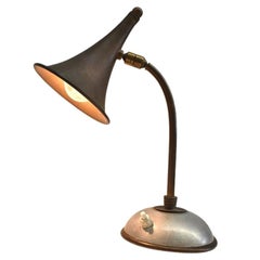 1950s Vintage Adjustable Desk Table Lamp with Brass Structure
