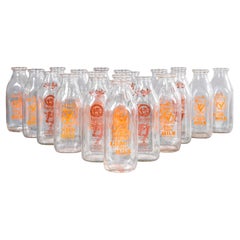 1950's Vintage American Advertising Milk Bottles - Large Quantity Available
