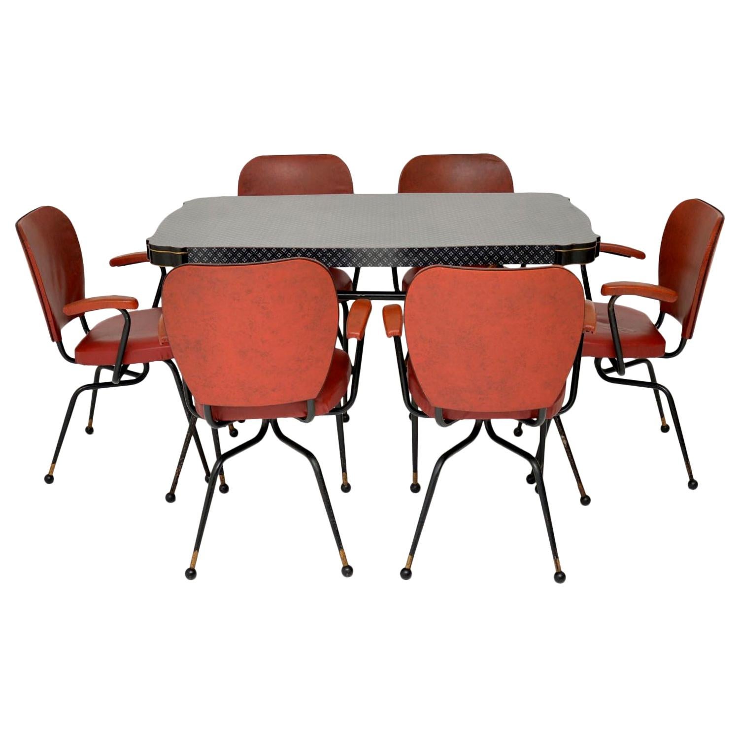 1950s Vintage Atomic Dining Table and Chairs
