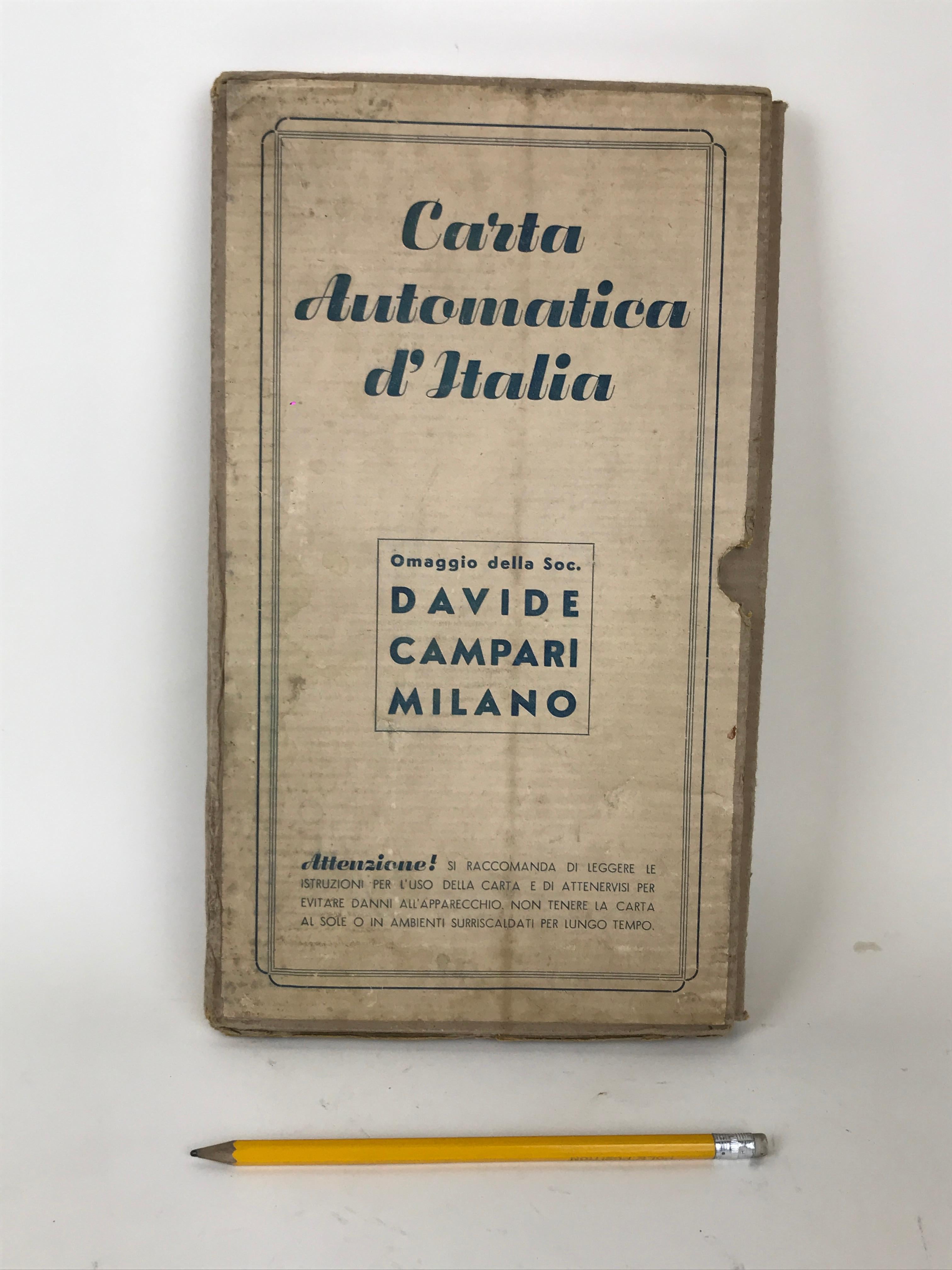 1950s Vintage Automatic Map of Italy Advertising Gift by Davide Campari Company For Sale 2