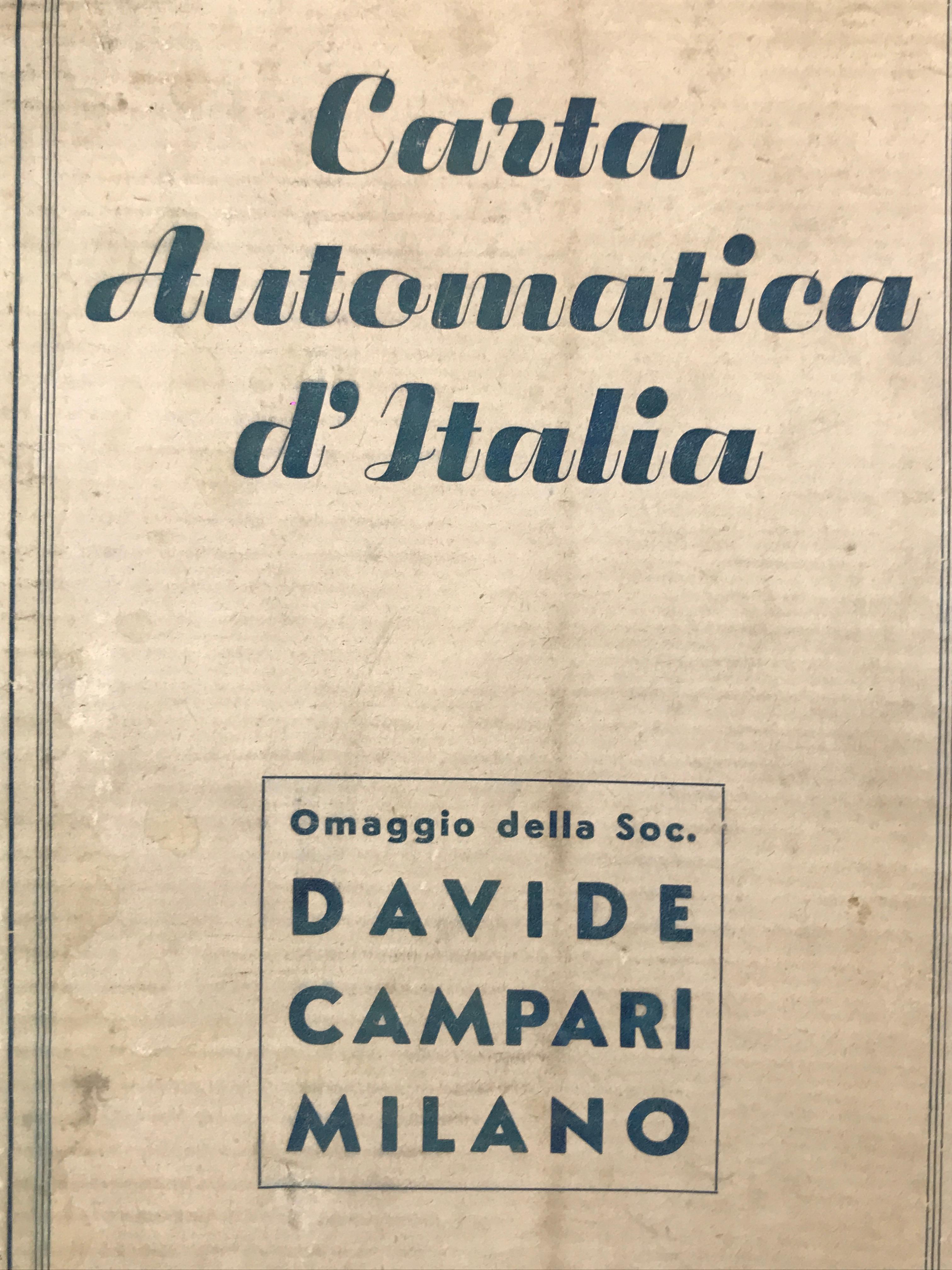 1950s Vintage Automatic Map of Italy Advertising Gift by Davide Campari Company For Sale 4