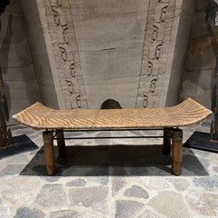 1950s Vintage Bamboo Bench Pagoda Flair Style of John Wisner