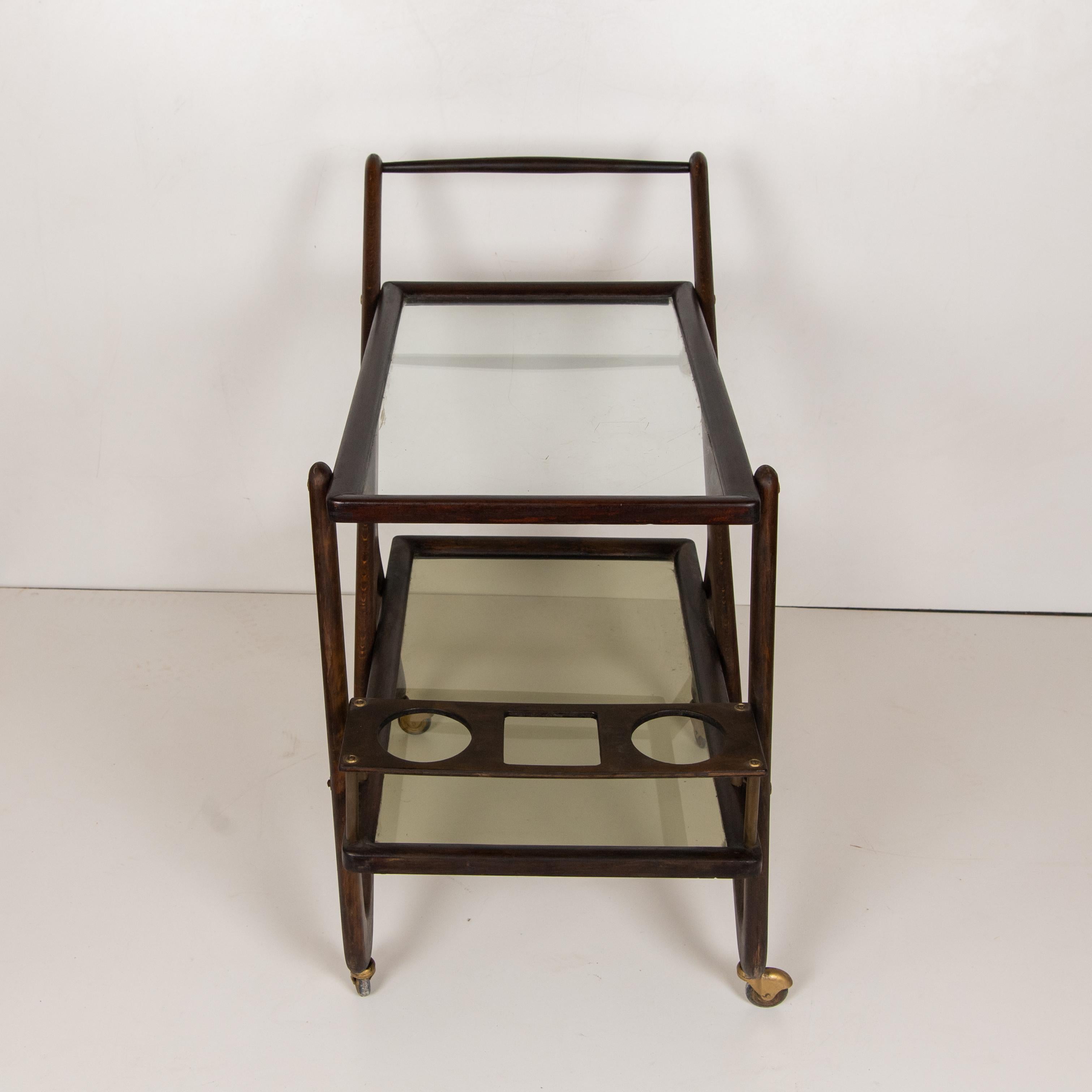 Vintage Bar Cart, Cesare Lacca, Italy 1950s 2