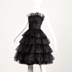 1950s Vintage Black Cocktail Dress by Rappi