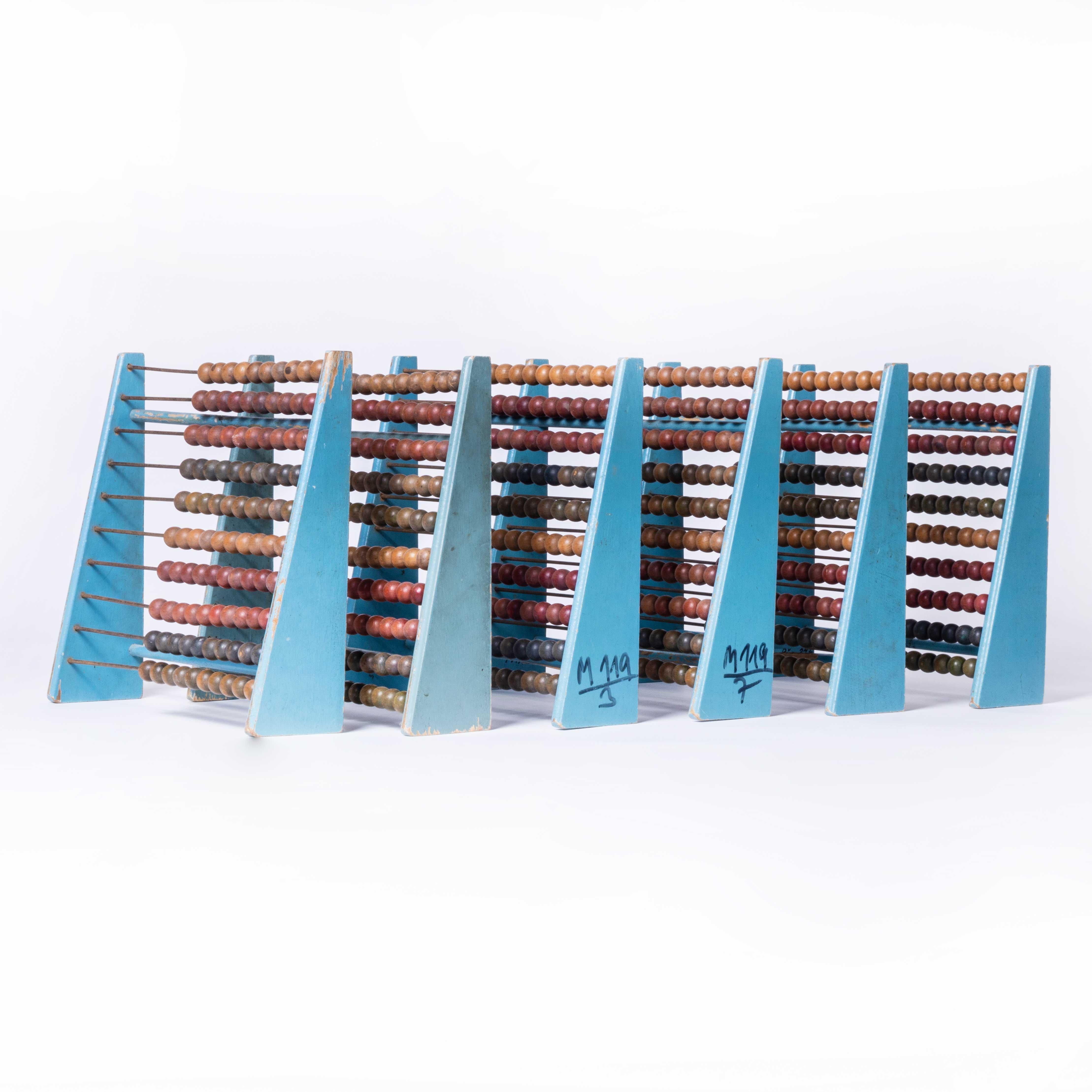 Czech 1950's Vintage Blue Framed Abacus