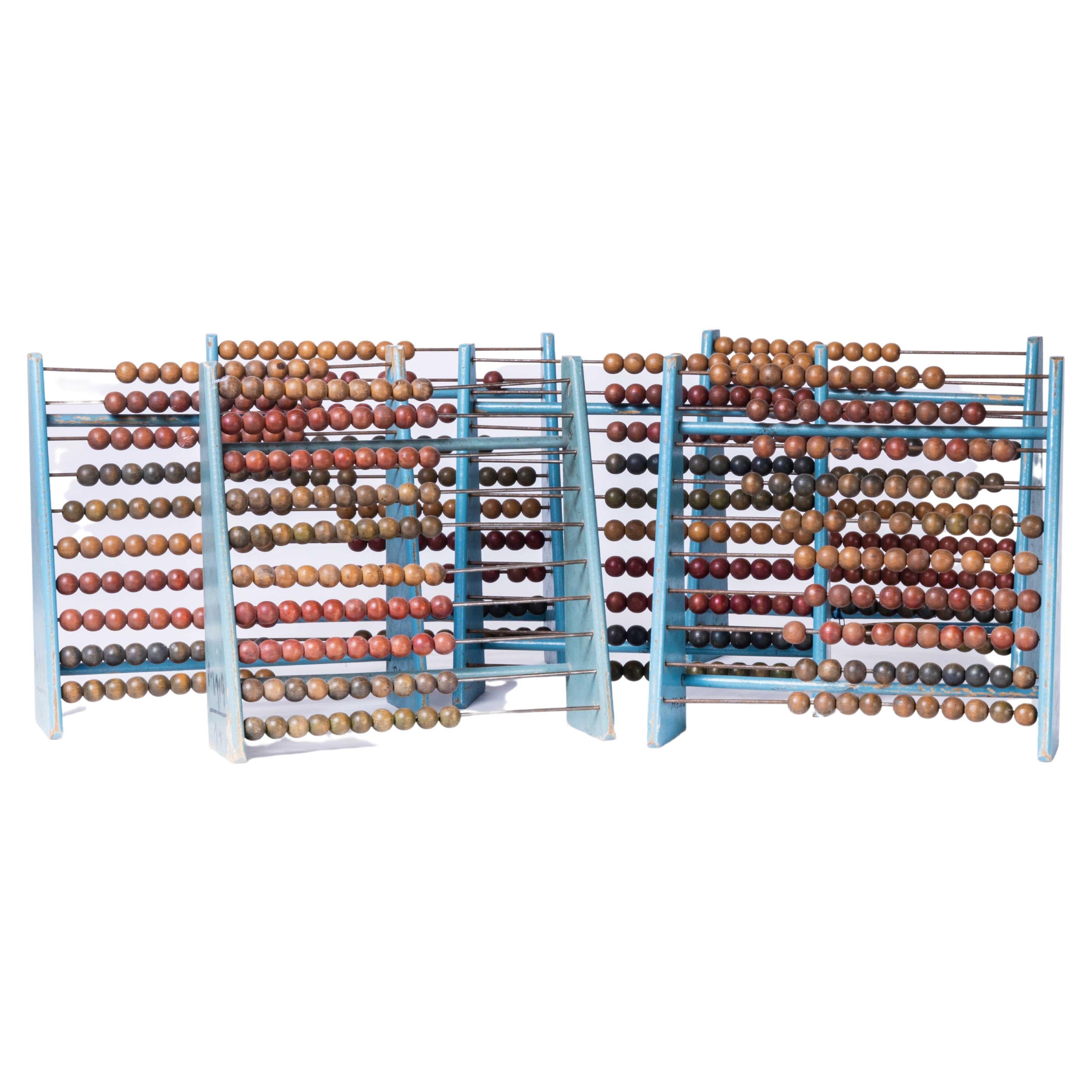 1950's Vintage Blue Framed Abacus For Sale