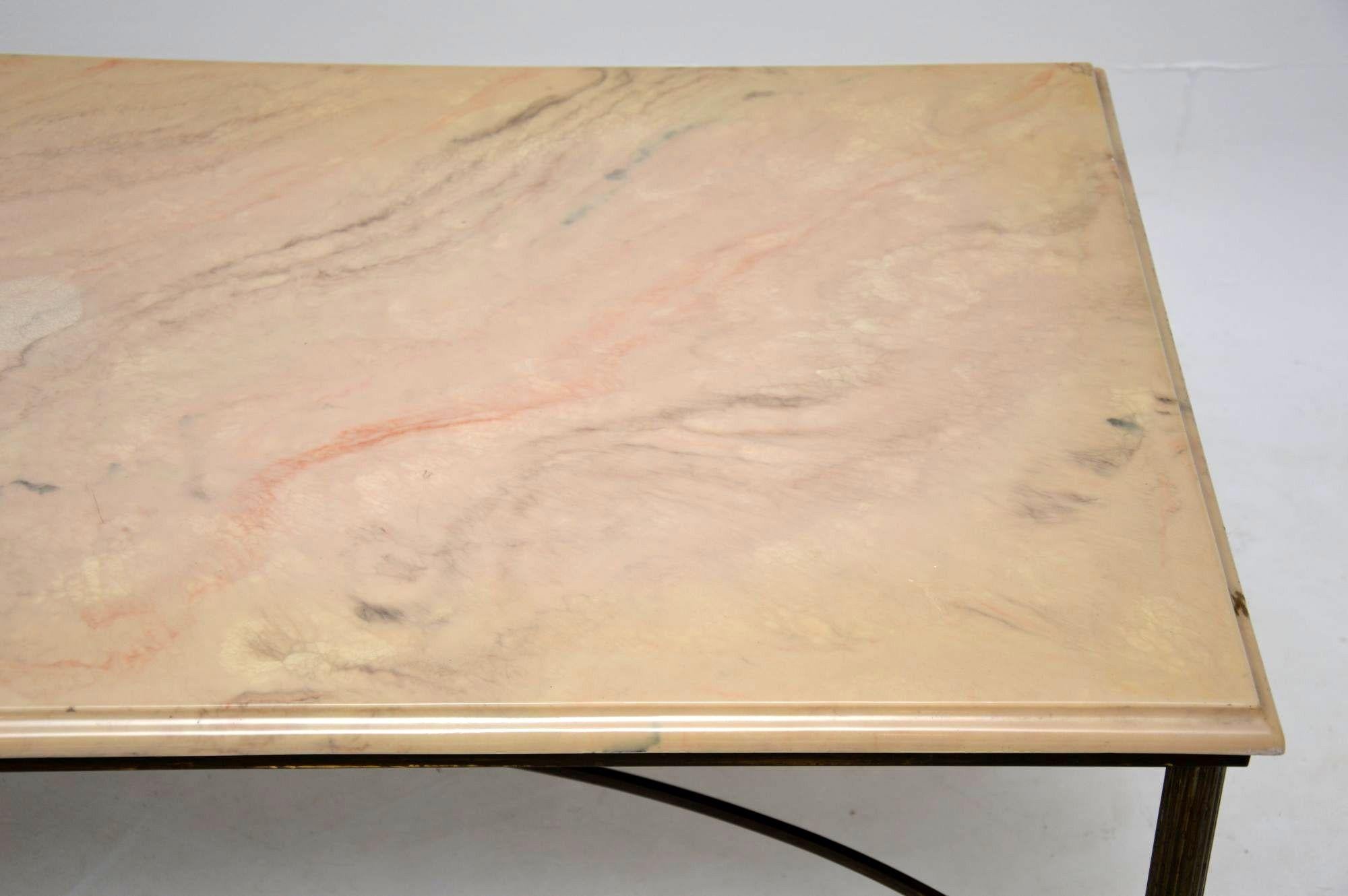 brass and marble table