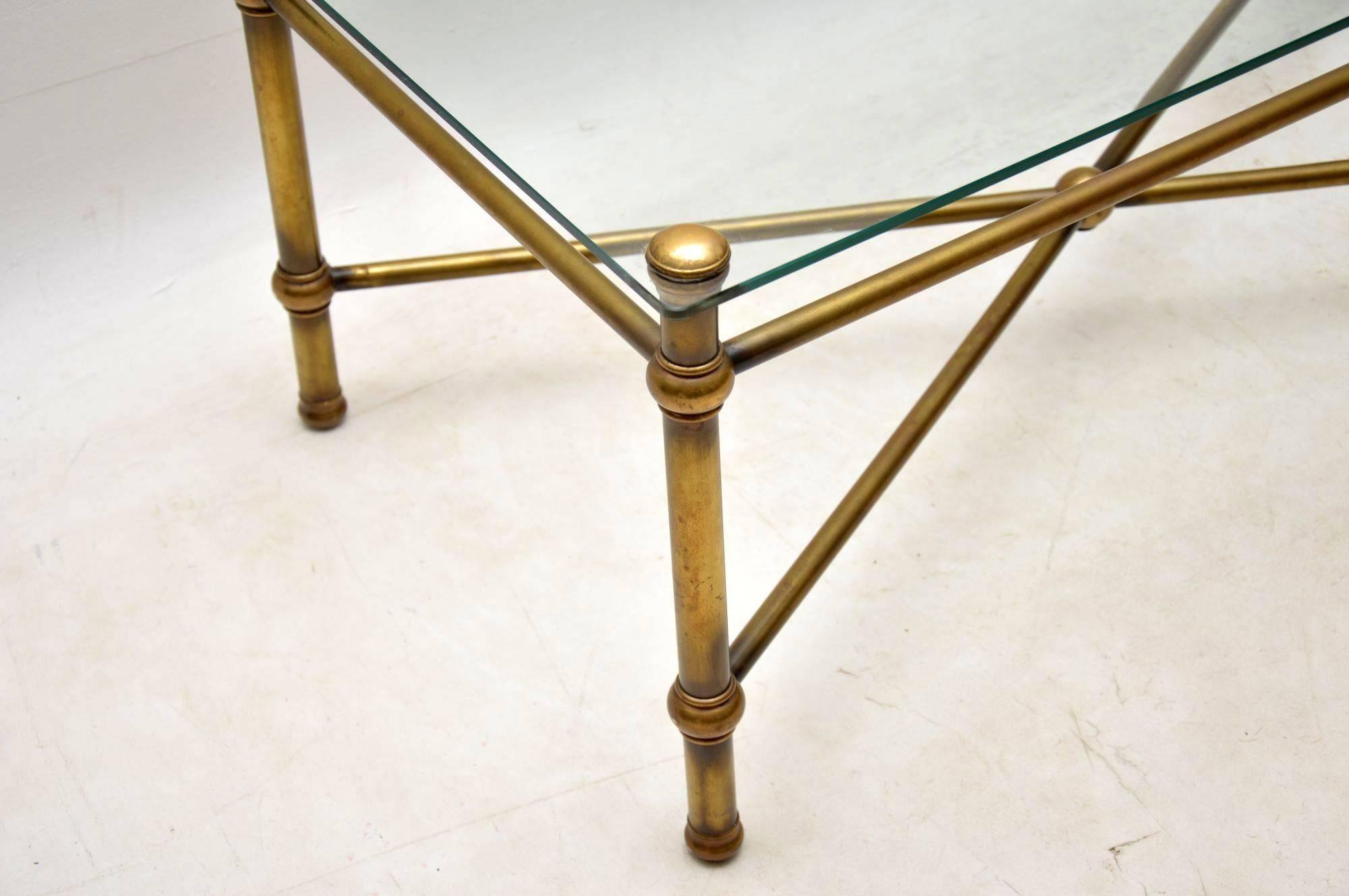 Mid-20th Century 1950s Vintage Brass Coffee Table