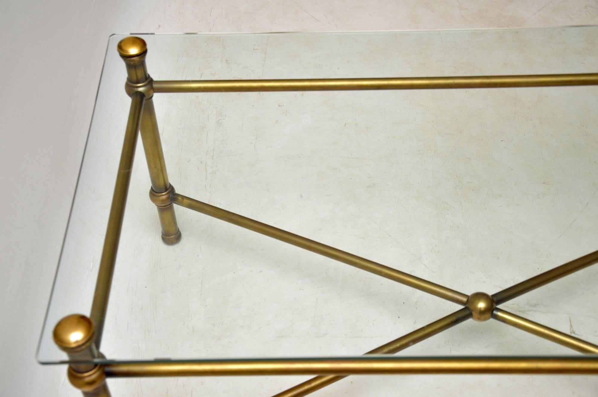 1950s Vintage Brass Coffee Table 2