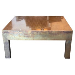 1950s Vintage Brass Coffee Table