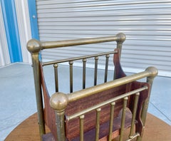 1950s Vintage Brass Magazine Rack