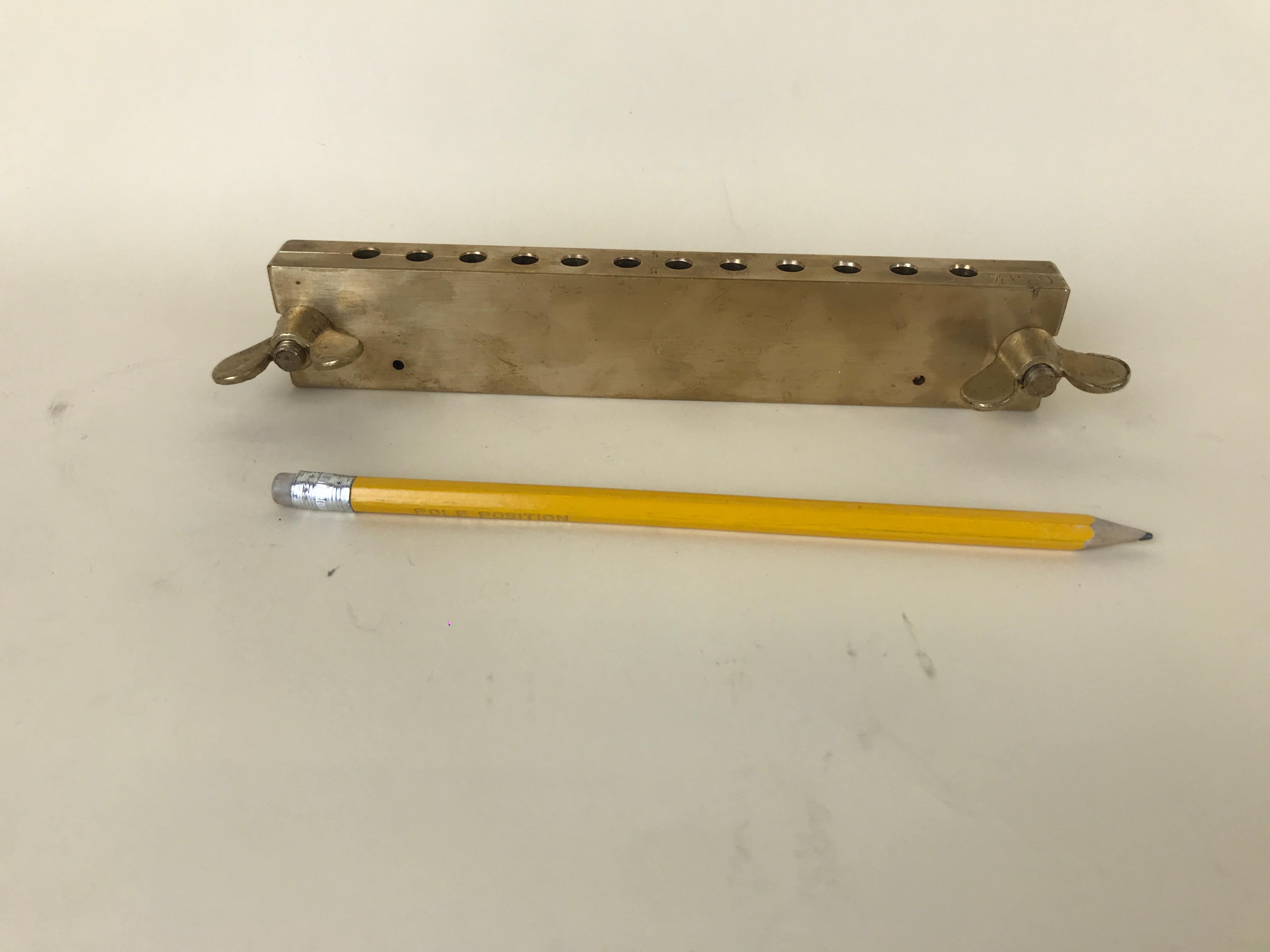 Italian 1950s Vintage Brass Suppository Mold Made in Italy For Sale