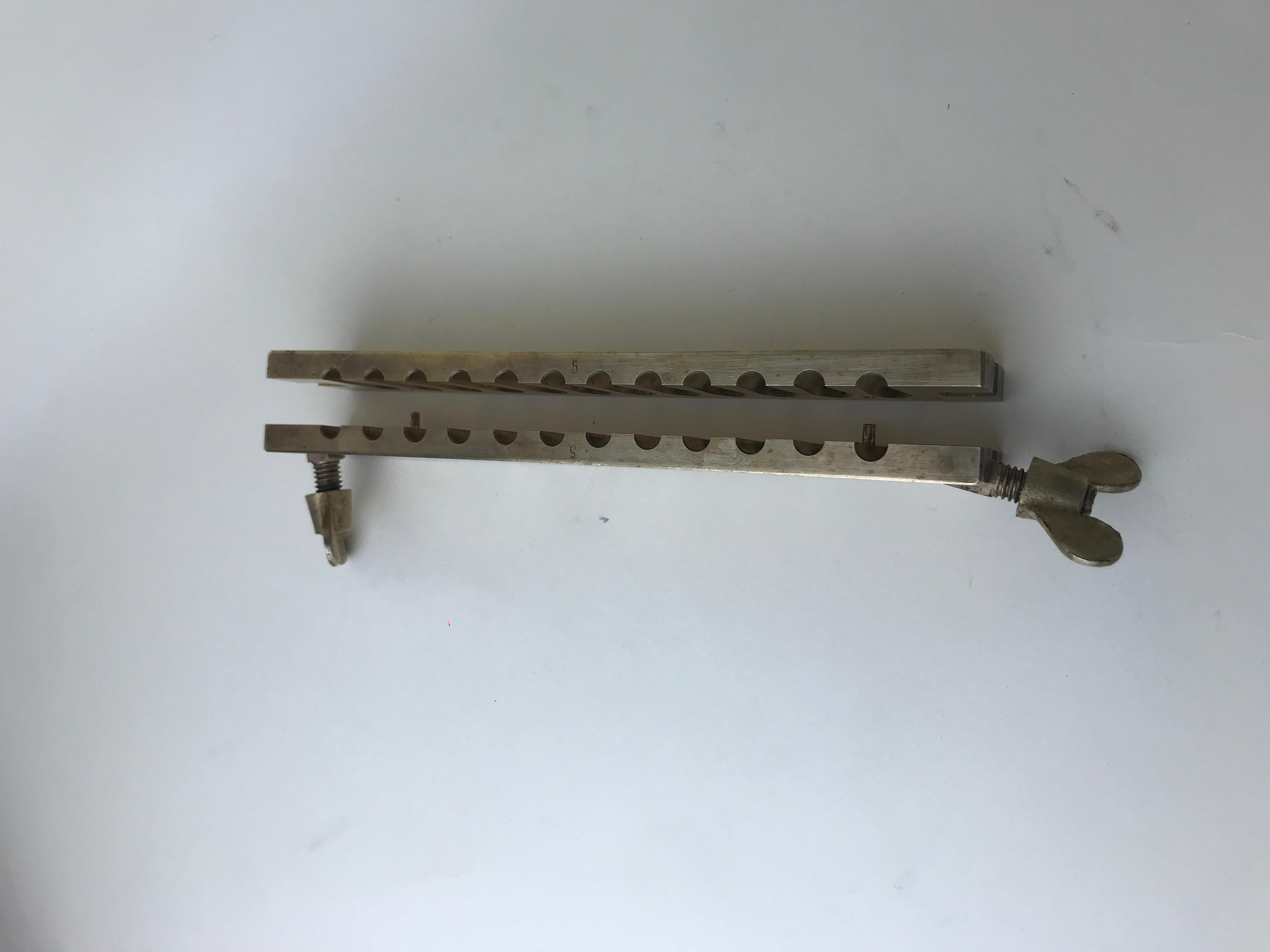 1950s Vintage Brass Suppository Mold Made in Italy In Good Condition For Sale In Milan, IT