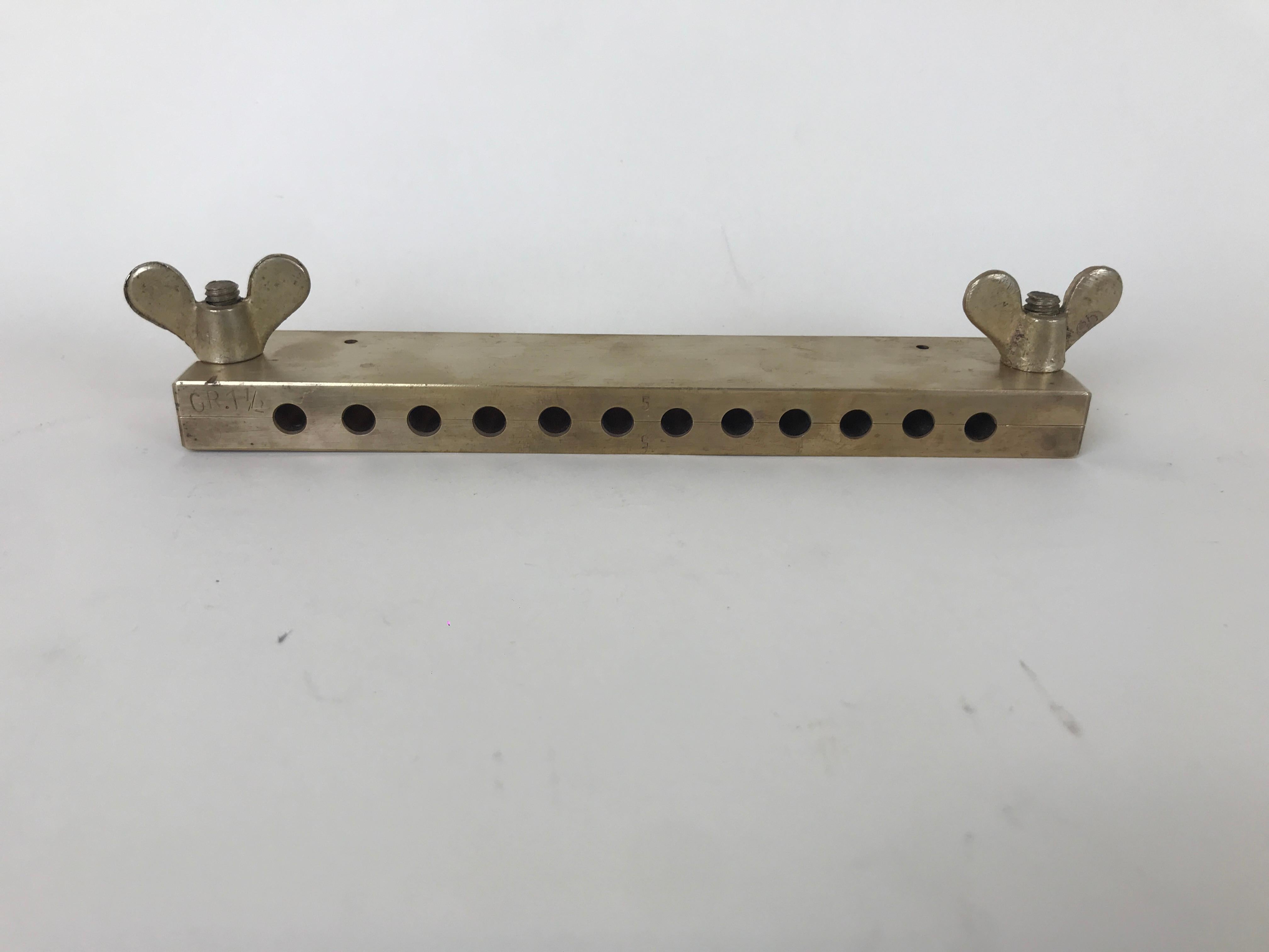 Mid-20th Century 1950s Vintage Brass Suppository Mold Made in Italy For Sale