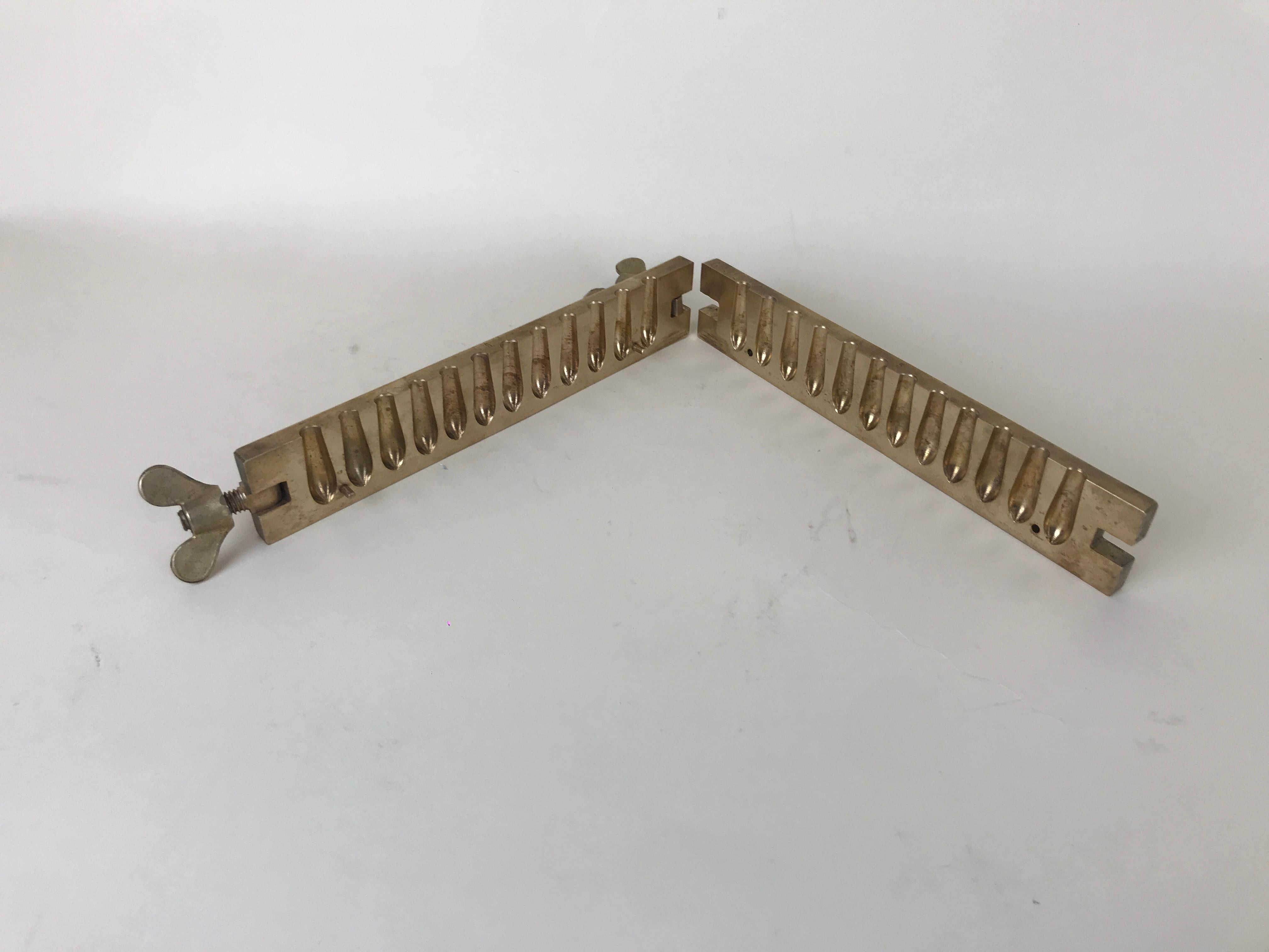 1950s Vintage Brass Suppository Mold Made in Italy For Sale 2