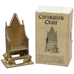 1950s Vintage Britain's Model No. 86D of the Coronation Chair of England Queen