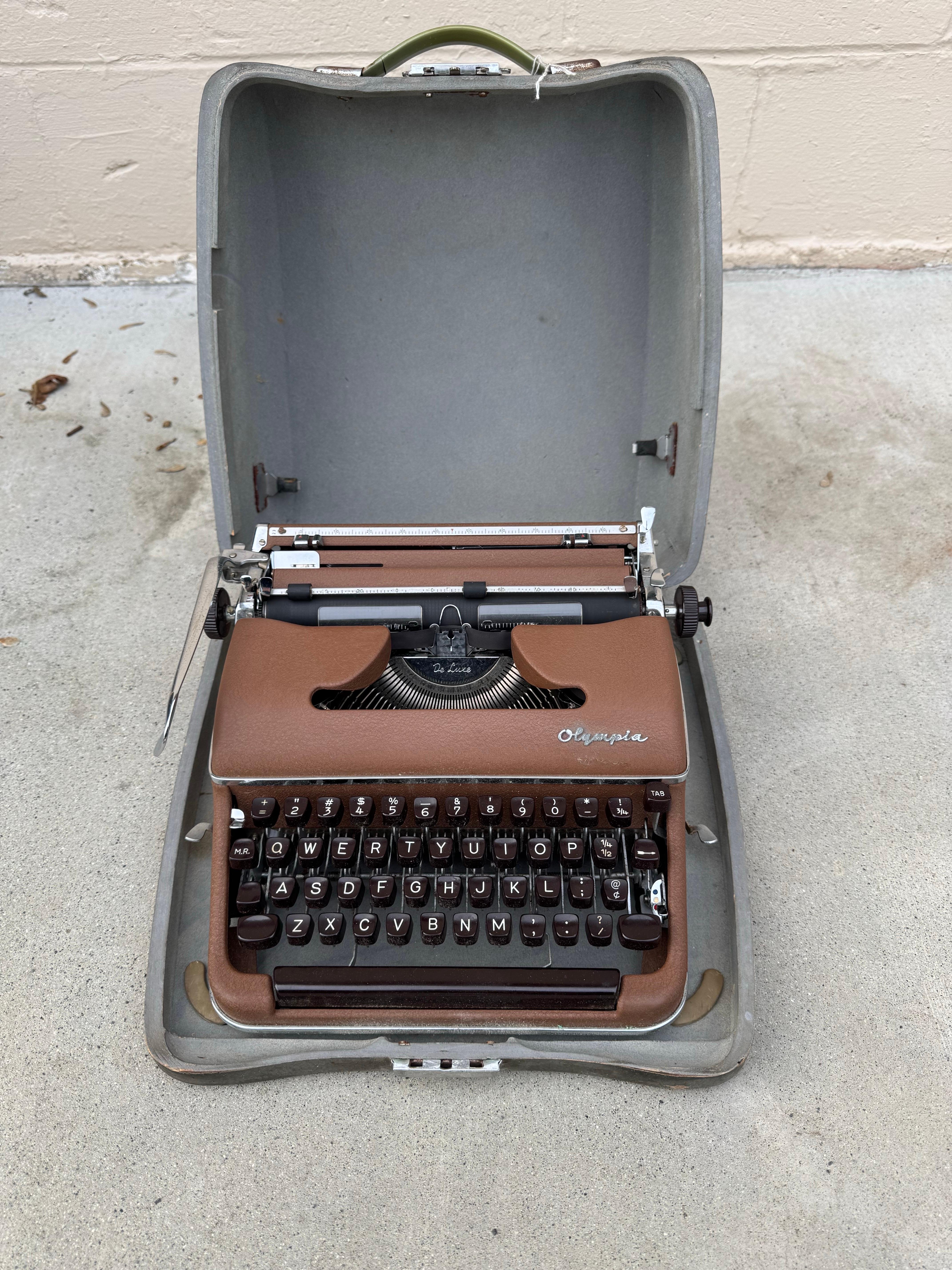 For Sale: Vintage 1950s Olympia SM3 Typewriter – Fully Functional with Original Case

For sale, we have a very cool, working 1950s Olympia SM3 Typewriter with senatorial #71 typeface. This typewriter comes in its original case!

This typewriter,