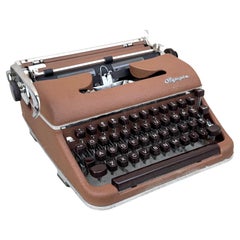 1950's Vintage Brown Olympia SM3 Typewriter With Senatorial #71 Typeface