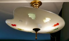 Plafonnier vintage des années 1950, en forme de palette d'artiste