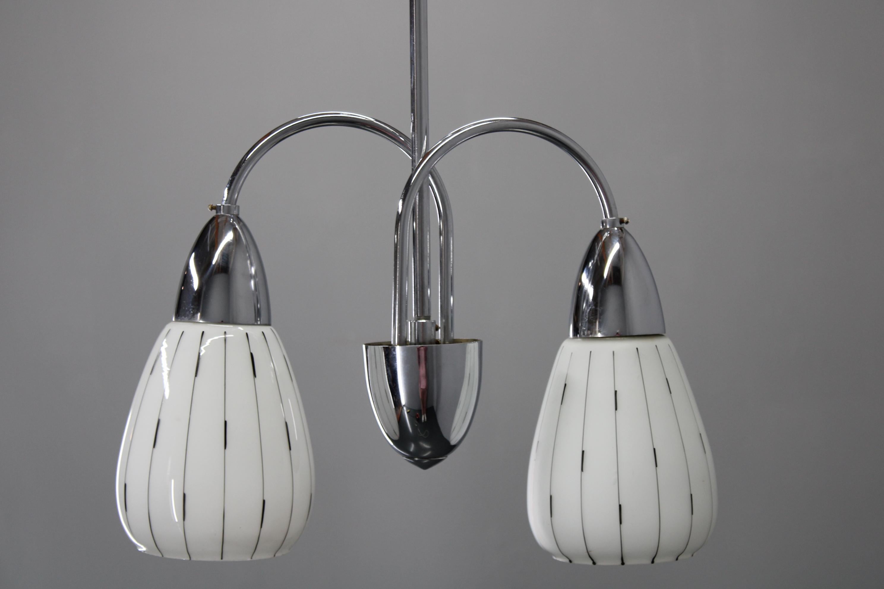 1950s Vintage Chandelier by Instala Decin, Czechoslovakia In Good Condition For Sale In Praha, CZ