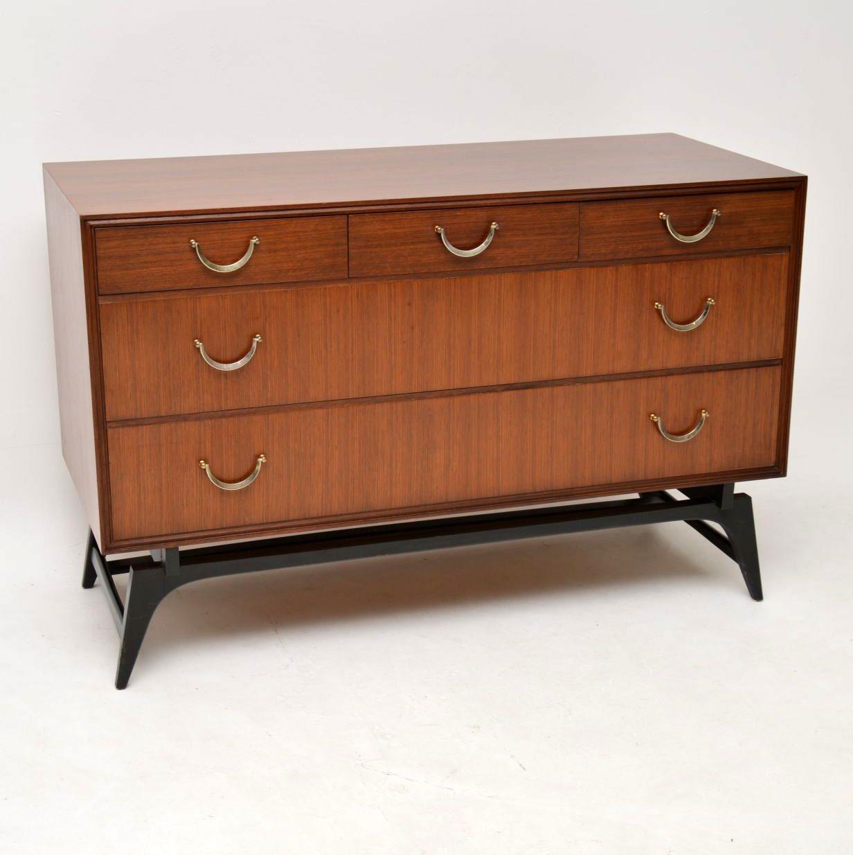 English 1950s Vintage Chest of Drawers or Sideboard in Tola