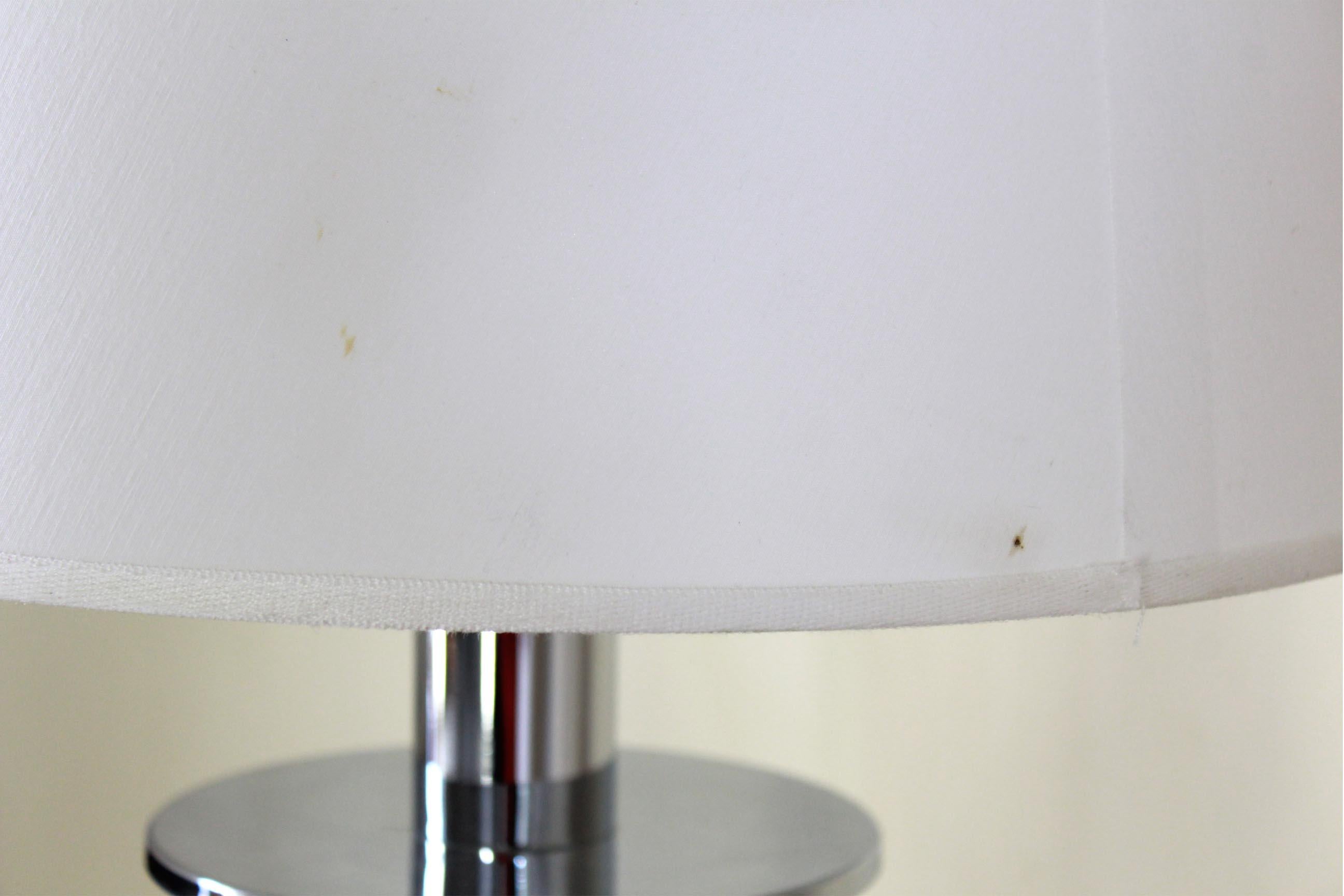 Vintage Chromed Table Lamp, Reggiani Italy, 1950s For Sale 1